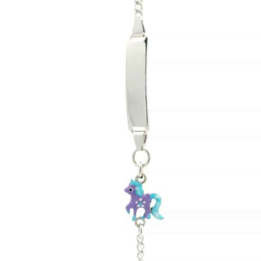 Elegantes Silberarmband mit Einhorn- Charme