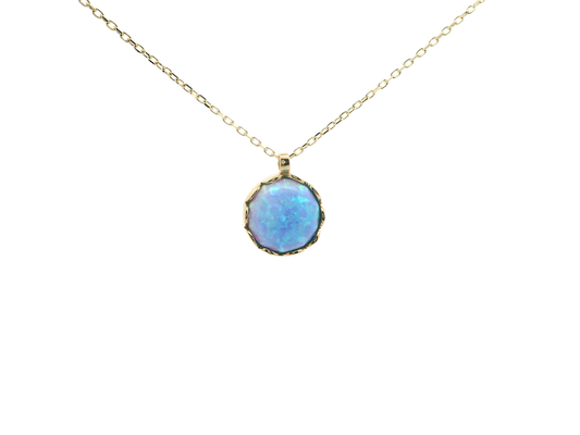 Eleganter Opal-Anhänger in Gold (rund)