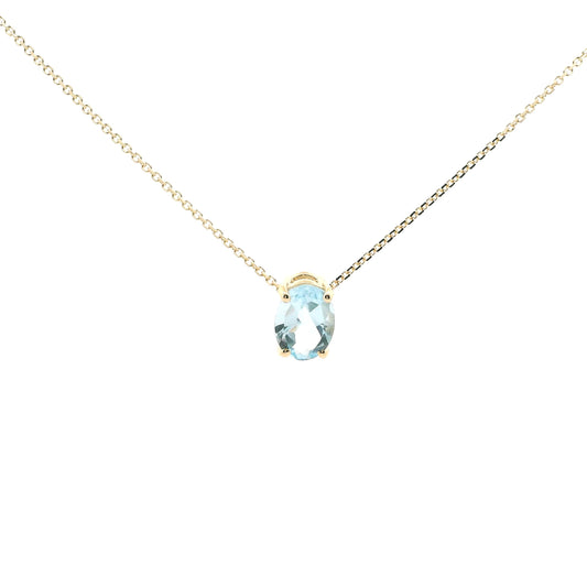 Elegant aquamarine necklace