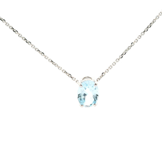 Elegant aquamarine necklace