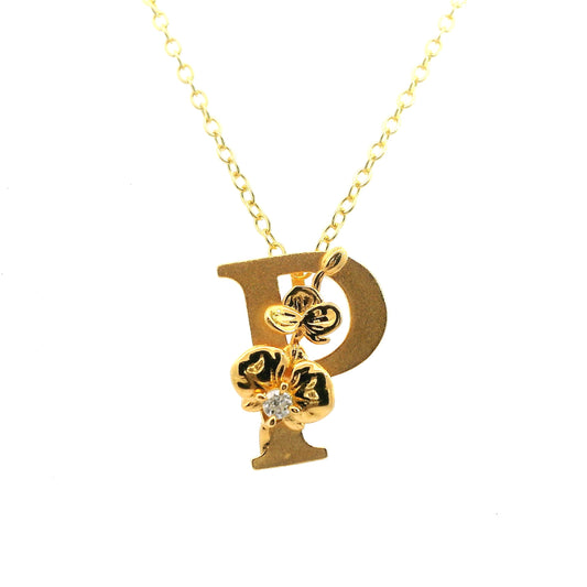 Elegant 925 silver gold-plated necklace with pendant