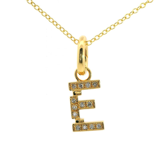 Elegant 925 silver gold-plated letter necklace