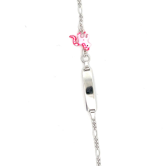Elegant silver bracelet with unicorn charm