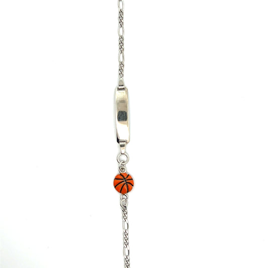 Sporty bracelet with basketball charm