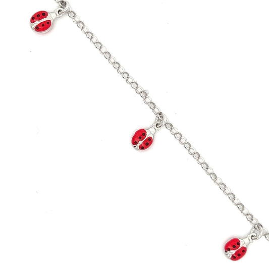 Charming ladybug bracelet