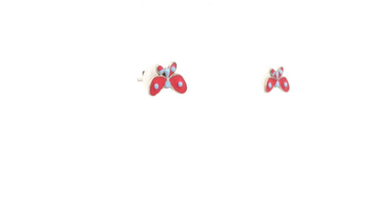 Ohrstecker in 925er Silber mit Schmetterlingen