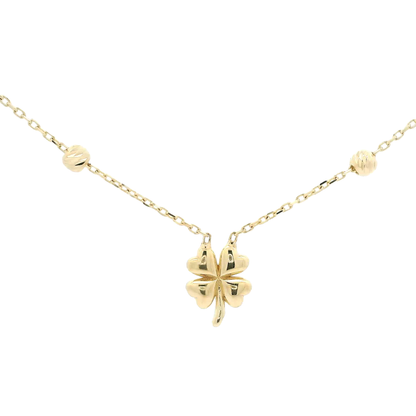 Elegant golden clover necklace