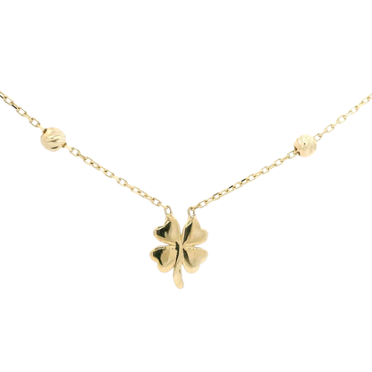 Elegant golden clover necklace