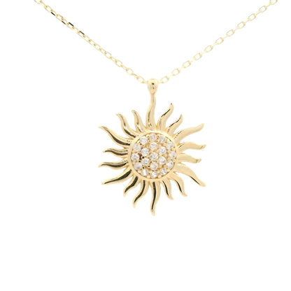 Halskette mit Anhänger „Strahlende Sonne“