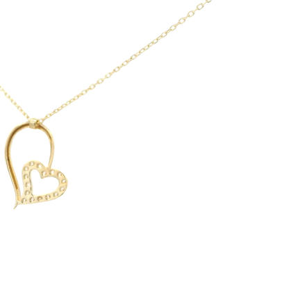 Elegante Halskette mit Herz-Anhänger in  585er Gold