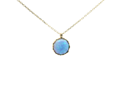 Eleganter Opal-Anhänger in Gold (rund)