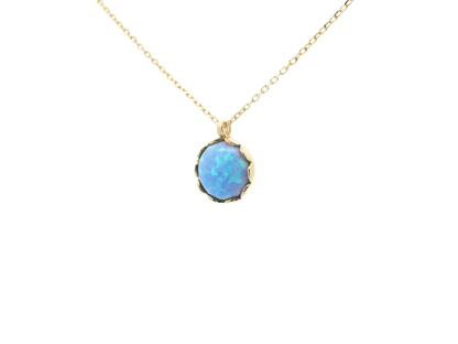 Eleganter Opal-Anhänger in Gold (rund)