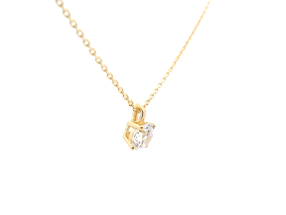 Eleganter goldener Anhänger mit Zirkonia-Stein in 4-Krabbenfassung