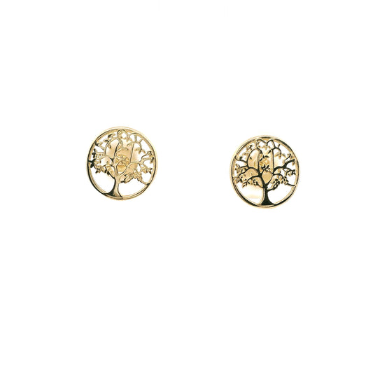 Elegante Lebensbaumohrringe aus Gold