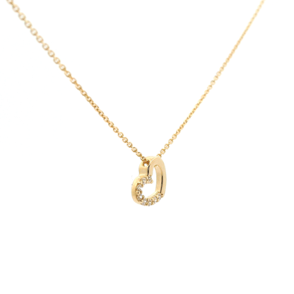 Elegante Herz-Halskette mit Zirkonia-Steinen