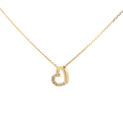 Elegante Herz-Halskette mit Zirkonia-Steinen