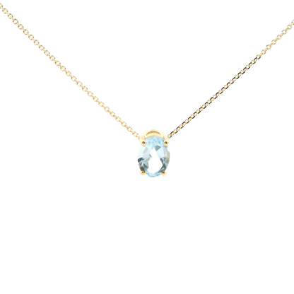 Elegante Aquamarin-Halskette