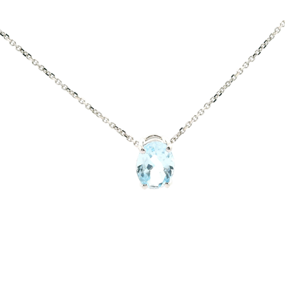 Elegante Aquamarin-Halskette