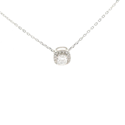 Elegante Halskette mit funkelndem Anhänger (Diamanten)