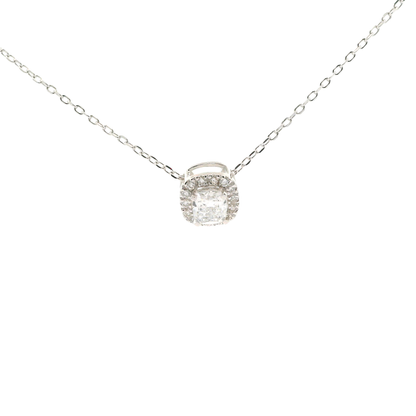 Elegante Halskette mit funkelndem Anhänger (Diamanten)