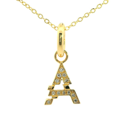 Elegant 925 silver gold-plated letter necklace