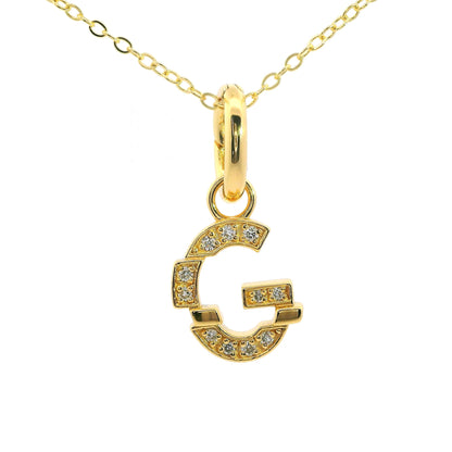 Elegant 925 silver gold-plated letter necklace