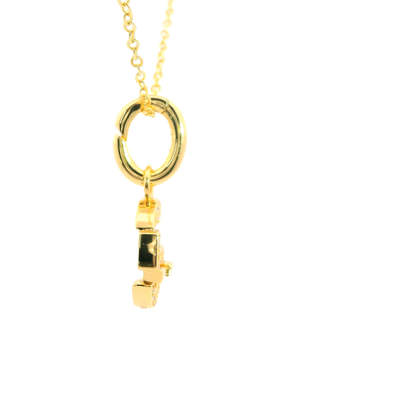 Elegant 925 silver gold-plated letter necklace