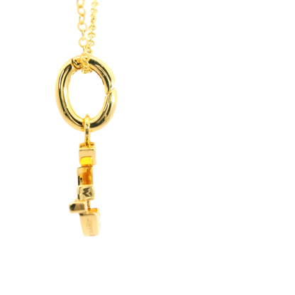 Elegant 925 silver gold-plated letter necklace