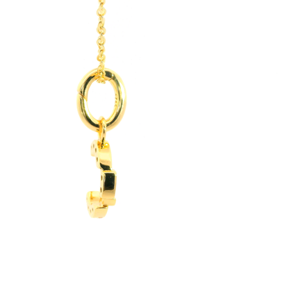 Elegante 925er vergoldete Buchstaben-Kette mit Diamanten (lab-grown)