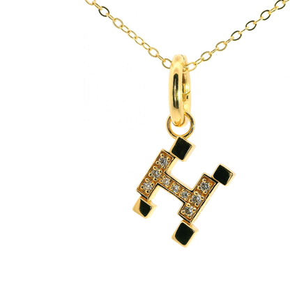 Elegant 925 silver gold-plated letter necklace