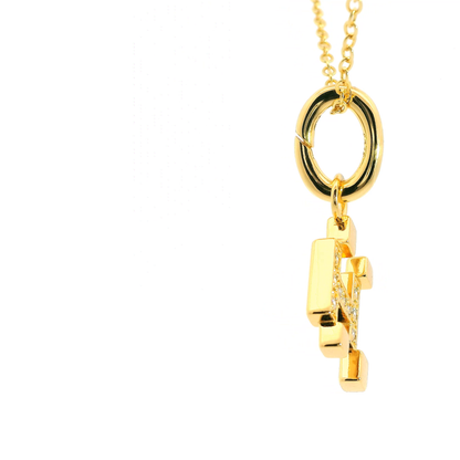 Elegant 925 silver gold-plated letter necklace