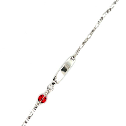 Elegantes Silberarmband mit Marienkäfern