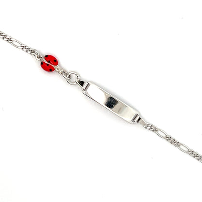 Elegantes Silberarmband mit Marienkäfern