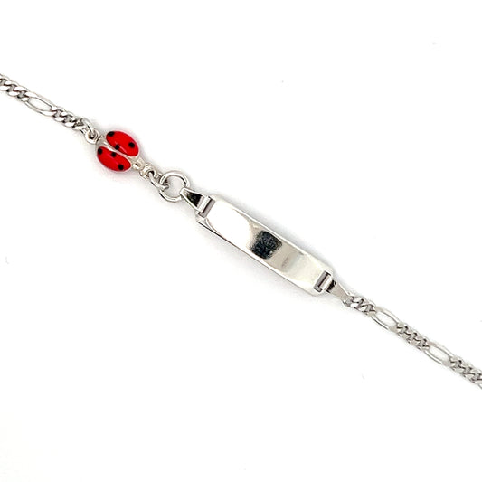 Elegantes Silberarmband mit Marienkäfern