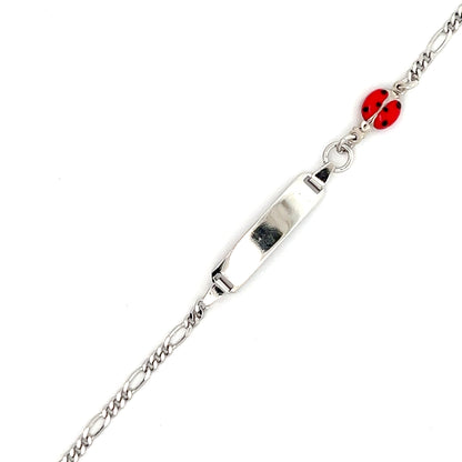 Elegantes Silberarmband mit Marienkäfern