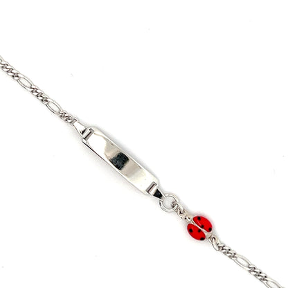 Elegantes Silberarmband mit Marienkäfern