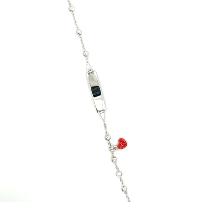 Elegante Silberarmband mit Herzanhänger
