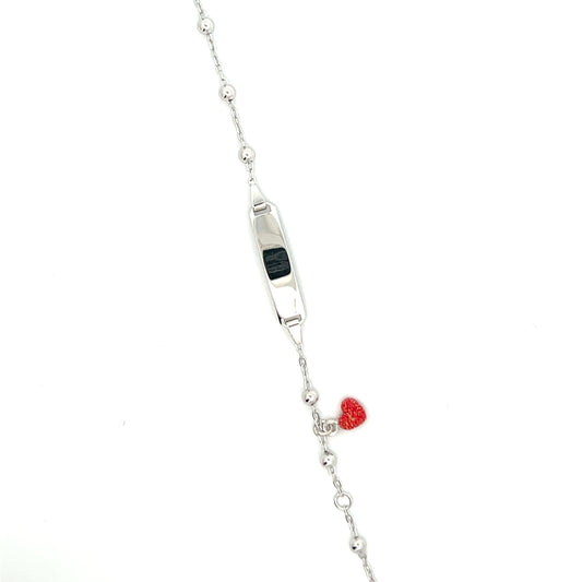 Elegante Silberarmband mit Herzanhänger