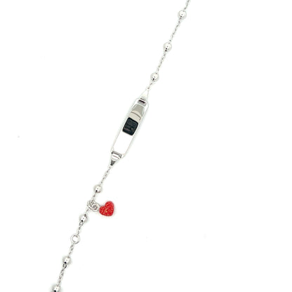 Elegante Silberarmband mit Herzanhänger