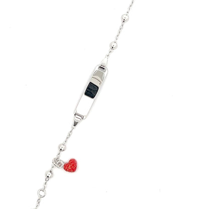 Elegante Silberarmband mit Herzanhänger