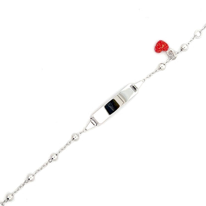 Elegante Silberarmband mit Herzanhänger