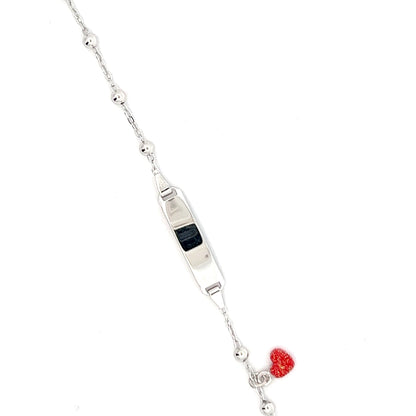 Elegante Silberarmband mit Herzanhänger