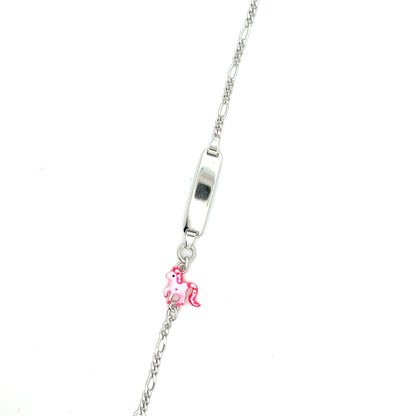 Elegantes Silberarmband mit Einhorn-Charme