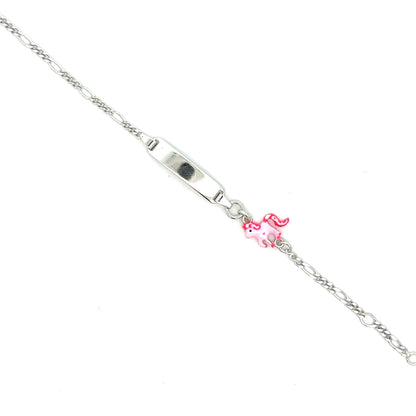 Elegantes Silberarmband mit Einhorn-Charme
