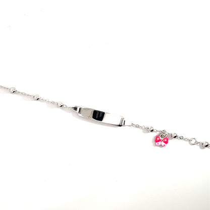 Elegantes Silberarmband mit Schmetterling -Charm