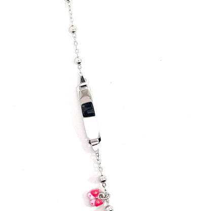 Elegantes Silberarmband mit Schmetterling -Charm