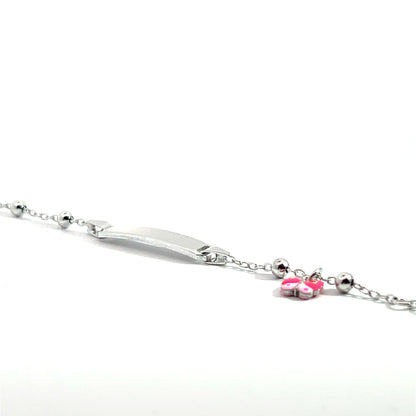 Elegantes Silberarmband mit Schmetterling -Charm