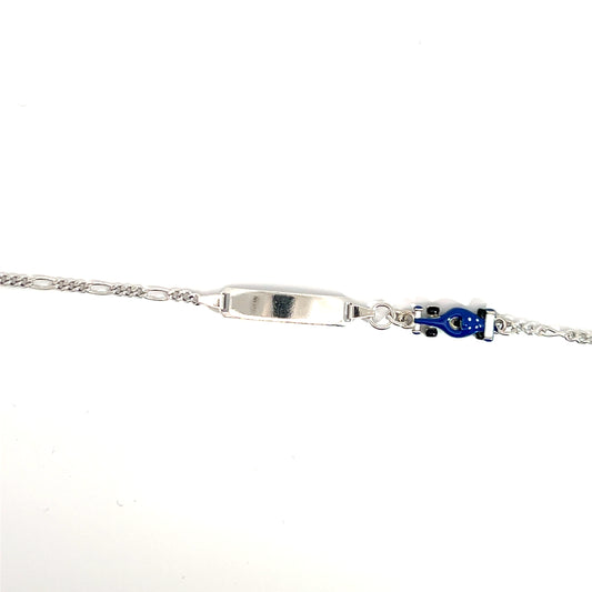 Elegantes Silberarmband mit Formel-1-Charm