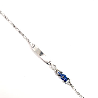 Elegantes Silberarmband mit Formel-1-Charm