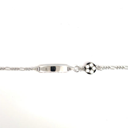 Elegantes Silberarmband mit Fußballanhänger